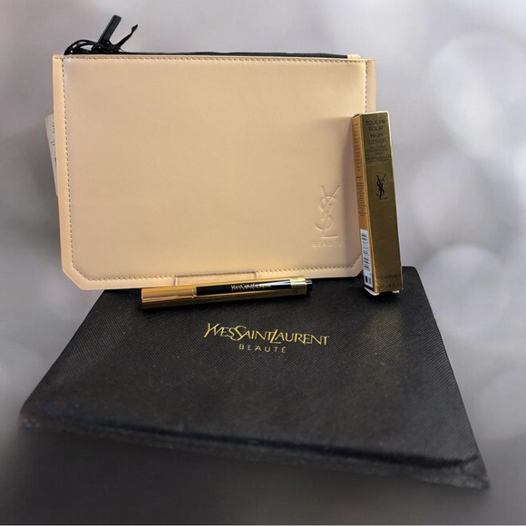 Yves Saint Laurent Other - Yves Saint Laurent Nude cosmetic Pouch W/ High Cover Radiant Concealer NIP